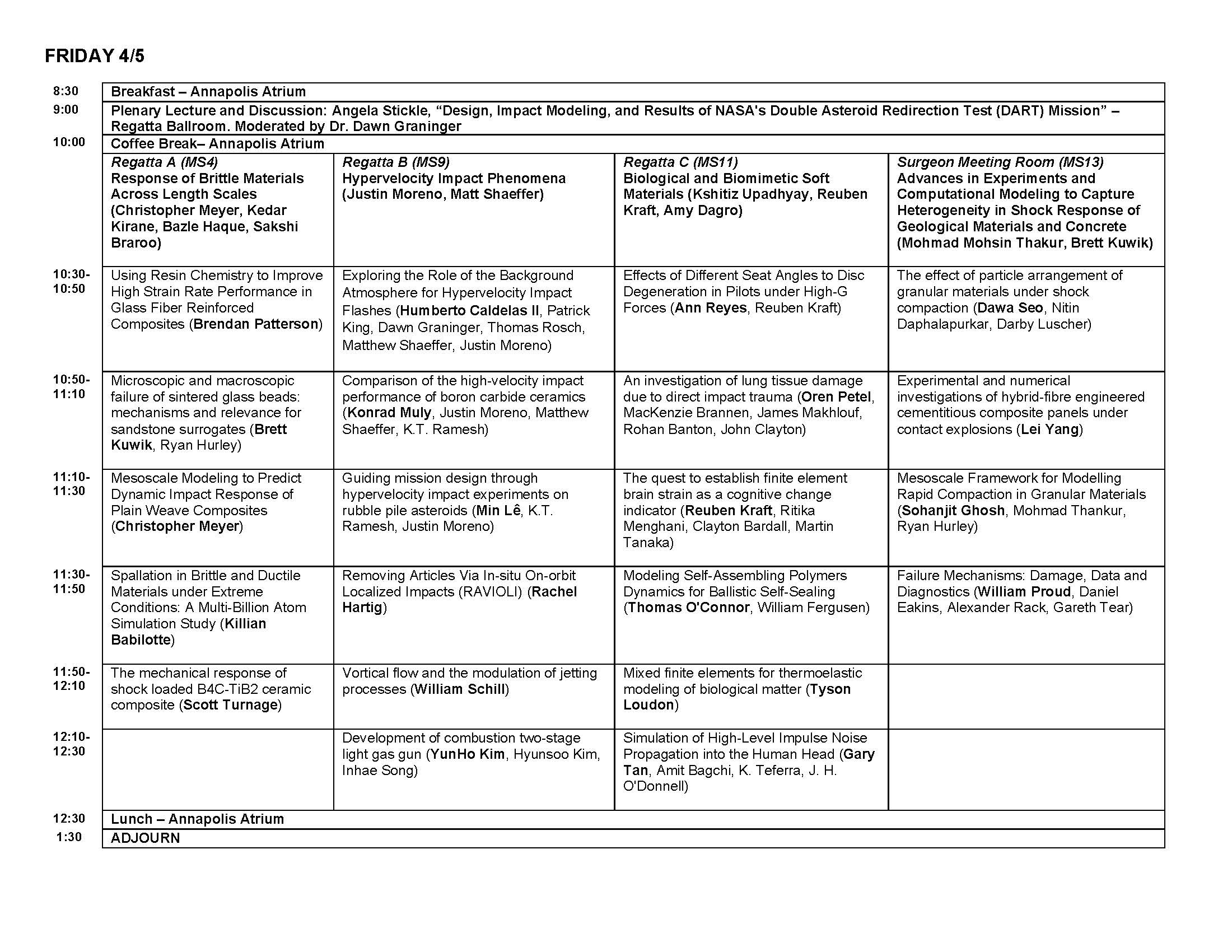 Conference Agenda Mach Conference 2024